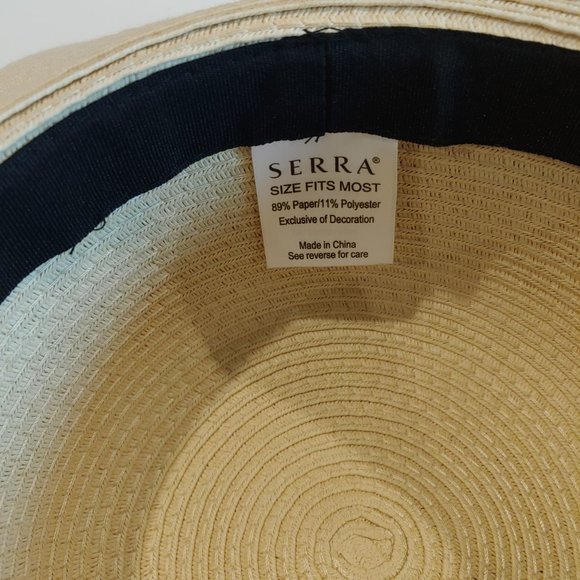 Elegant floppy brim Hat with Black Band - Picture 4 of 4